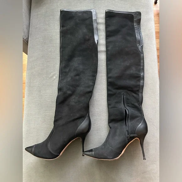 SOPHIA WEBSTER BLACK KNEE HIGH BOOTS - Picture 3 of 6